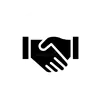 icono dando la mano